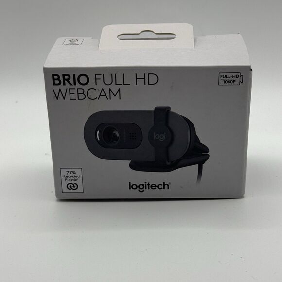 Logitech - Brio 100 1080p Full HD Webcam for Meetings and Streaming - Picture 1 of 6